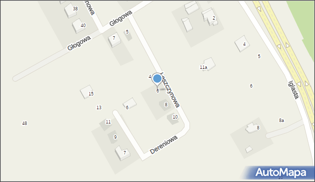 Bartąg, Leszczynowa, 6, mapa Bartąg