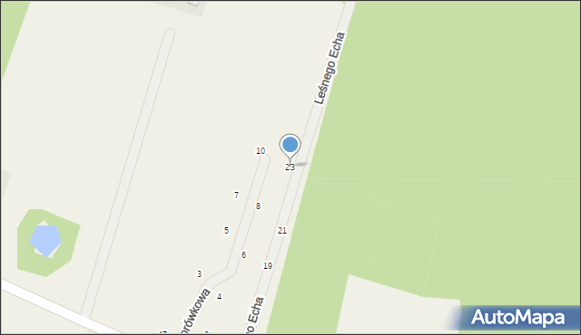 Bartoszówka, Leśnego Echa, 23, mapa Bartoszówka