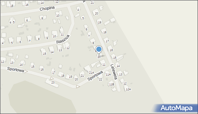 Bartoszyce, Lelewela, 10, mapa Bartoszyce