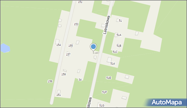 Basinów, Letniskowa, 27, mapa Basinów