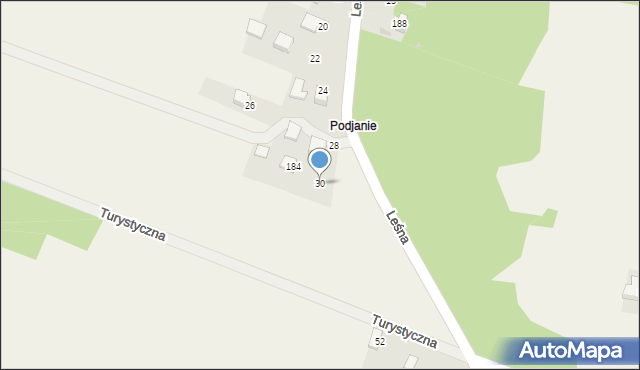 Bębło, Leśna, 30, mapa Bębło