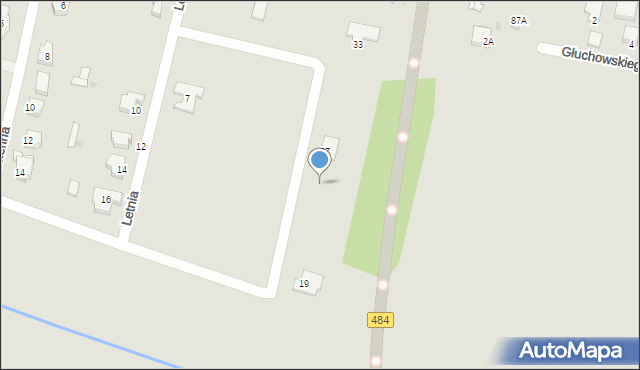 Bełchatów, Letnia, 25, mapa Bełchatów