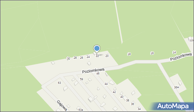 Beniaminów, Letniskowa, 22, mapa Beniaminów
