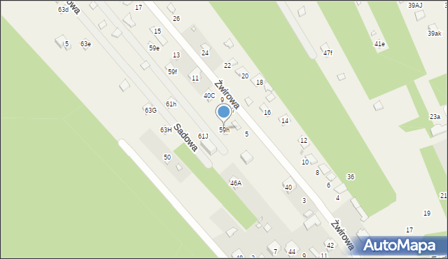 Beniaminów, Letniskowa, 59h, mapa Beniaminów