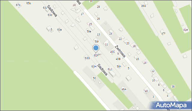 Beniaminów, Letniskowa, 61h, mapa Beniaminów