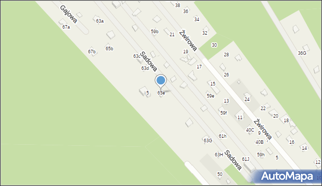Beniaminów, Letniskowa, 63e, mapa Beniaminów