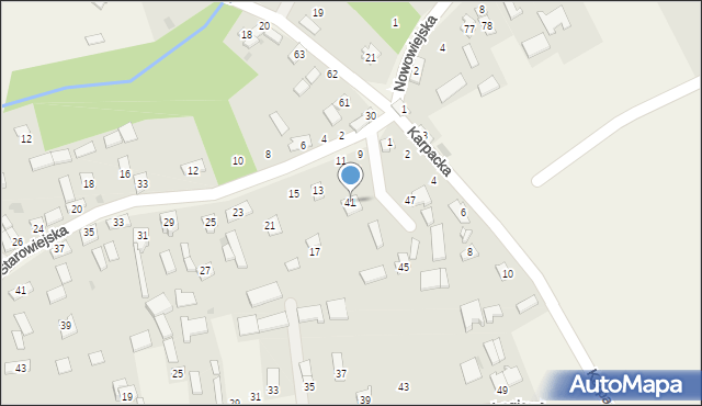 Biała Wielka, Legionów Polskich, 41, mapa Biała Wielka