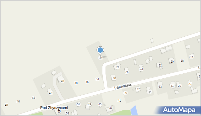 Biała Wielka, Lelowska, 32, mapa Biała Wielka
