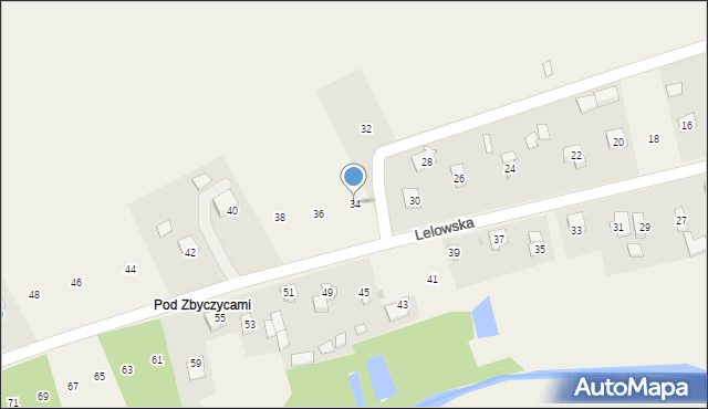 Biała Wielka, Lelowska, 34, mapa Biała Wielka