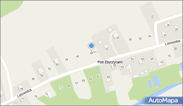 Biała Wielka, Lelowska, 44, mapa Biała Wielka