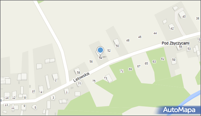 Biała Wielka, Lelowska, 54, mapa Biała Wielka