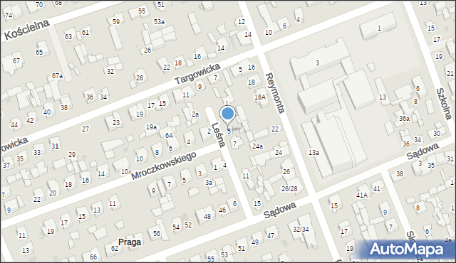 Białobrzegi, Leśna, 5, mapa Białobrzegi