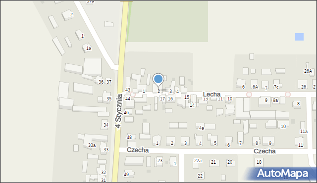Białośliwie, Lecha, 2, mapa Białośliwie