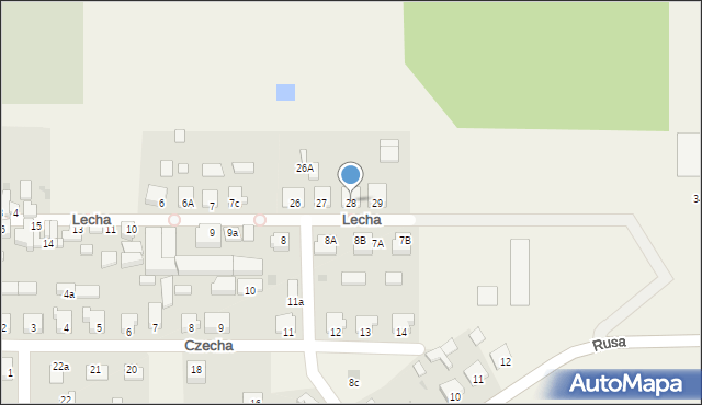 Białośliwie, Lecha, 28, mapa Białośliwie