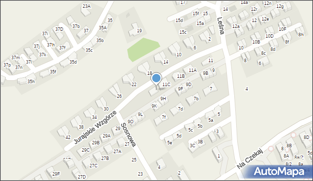 Bibice, Leśna, 11D, mapa Bibice