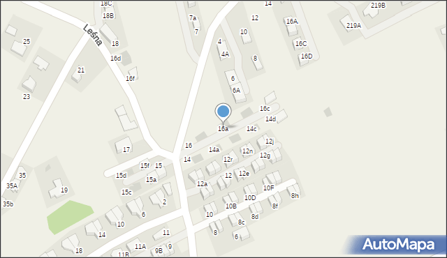 Bibice, Leśna, 16a, mapa Bibice