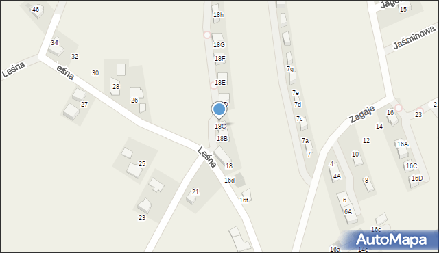 Bibice, Leśna, 18C, mapa Bibice