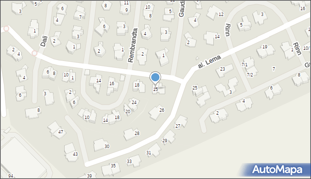 Bielawa, Leonarda da Vinci, 15, mapa Bielawa