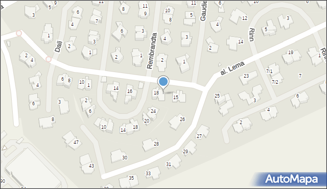 Bielawa, Leonarda da Vinci, 20, mapa Bielawa