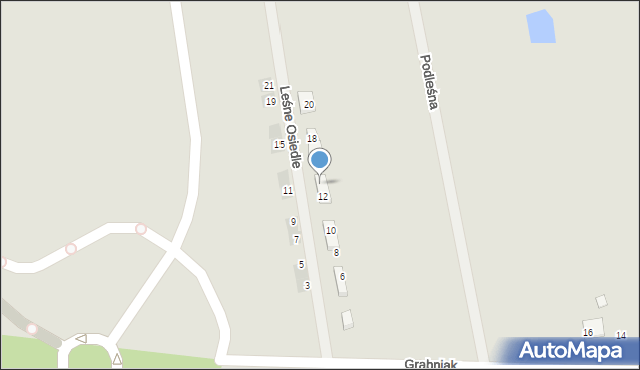 Bielsk Podlaski, Leśne Osiedle, 14, mapa Bielsk Podlaski