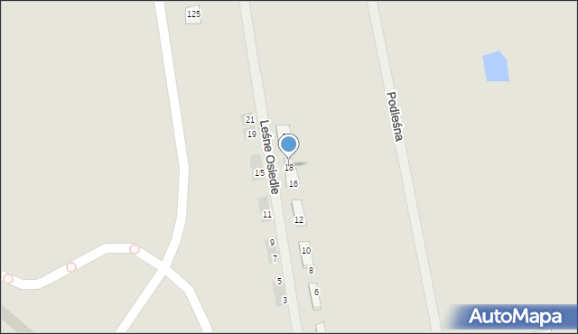 Bielsk Podlaski, Leśne Osiedle, 18, mapa Bielsk Podlaski
