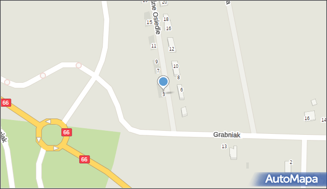 Bielsk Podlaski, Leśne Osiedle, 3, mapa Bielsk Podlaski