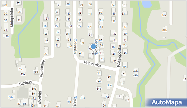 Bielsko-Biała, Legnicka, 60, mapa Bielsko-Białej