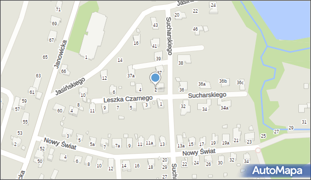 Bielsko-Biała, Leszka Czarnego, 2, mapa Bielsko-Białej