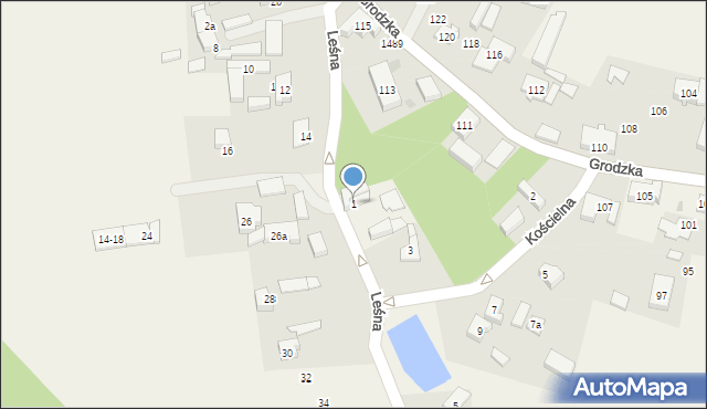 Bierkowo, Leśna, 1, mapa Bierkowo