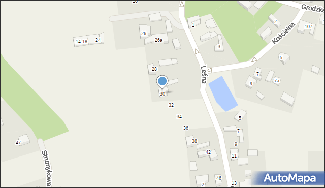 Bierkowo, Leśna, 30, mapa Bierkowo