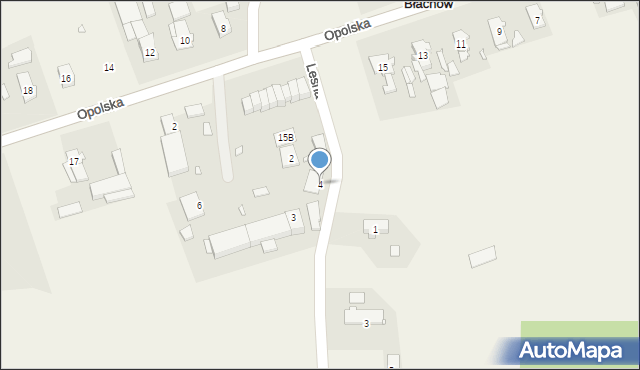 Błachów, Leśna, 4, mapa Błachów