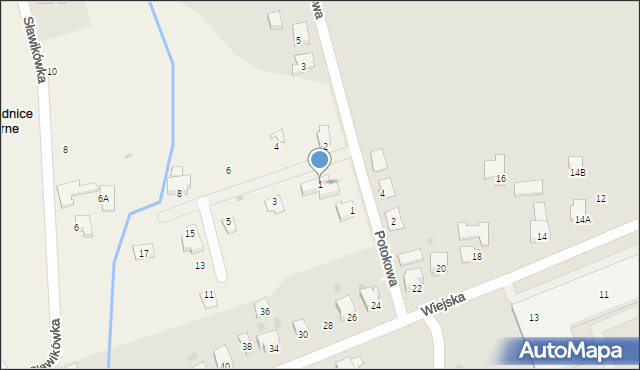 Bładnice Górne, Lecznicza, 1, mapa Bładnice Górne