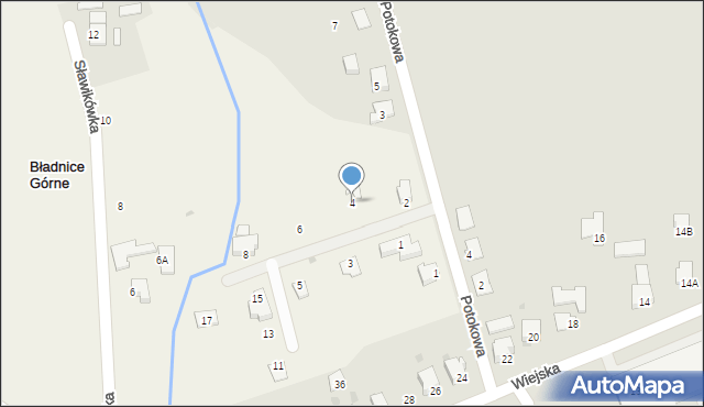 Bładnice Górne, Lecznicza, 4, mapa Bładnice Górne