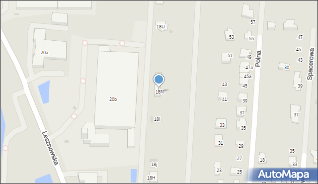 Błonie, Lesznowska, 18N, mapa Błonie