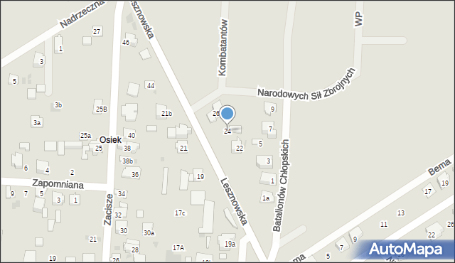 Błonie, Lesznowska, 24, mapa Błonie