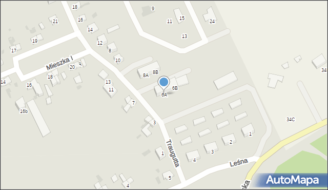 Bobolice, Leśna, 6A, mapa Bobolice