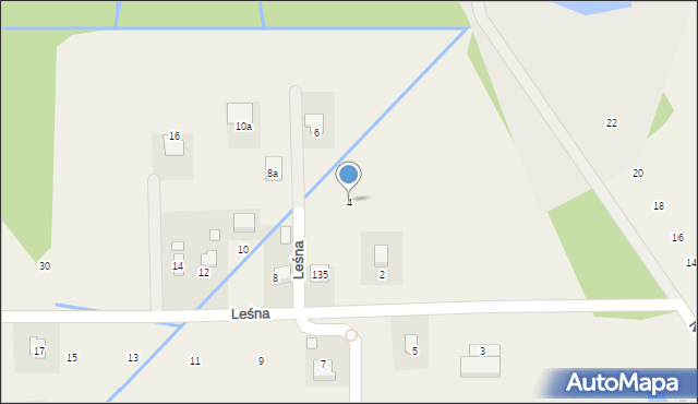 Bobrek, Leśna, 4, mapa Bobrek