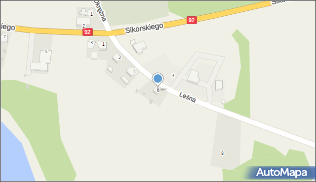 Boczów, Leśna, 6, mapa Boczów