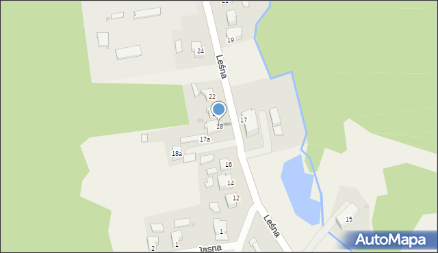 Bogdaniec, Leśna, 18, mapa Bogdaniec