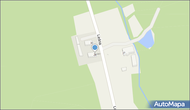 Bogdaniec, Leśna, 28, mapa Bogdaniec