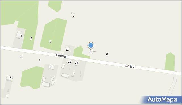 Bojmie, Leśna, 13, mapa Bojmie