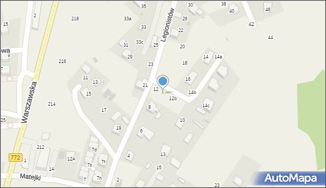 Boleń, Legionistów, 12a, mapa Boleń