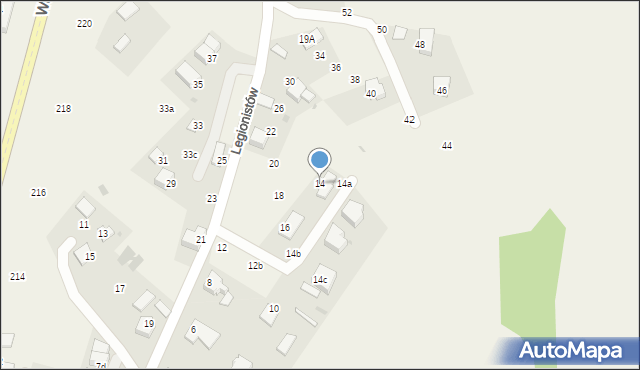 Boleń, Legionistów, 14, mapa Boleń