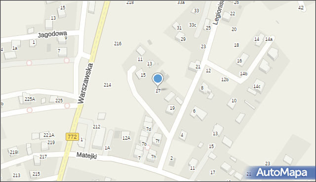 Boleń, Legionistów, 17, mapa Boleń