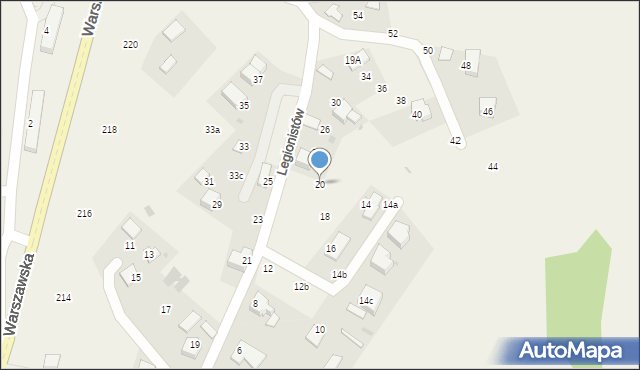 Boleń, Legionistów, 20, mapa Boleń