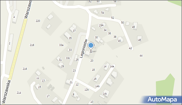 Boleń, Legionistów, 22, mapa Boleń