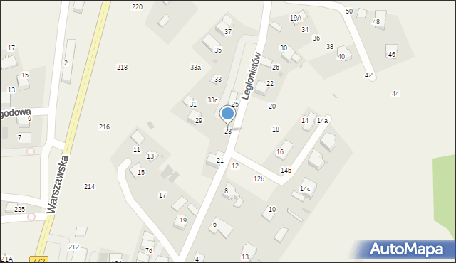 Boleń, Legionistów, 23, mapa Boleń