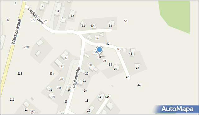 Boleń, Legionistów, 34, mapa Boleń