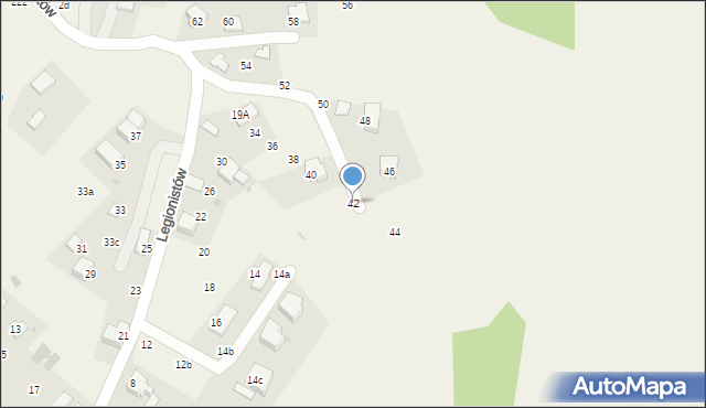 Boleń, Legionistów, 42, mapa Boleń