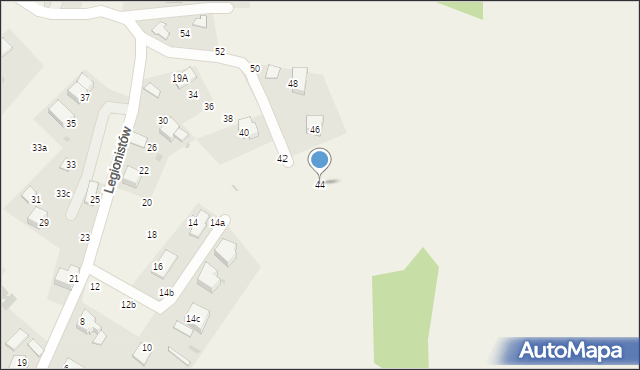 Boleń, Legionistów, 44, mapa Boleń